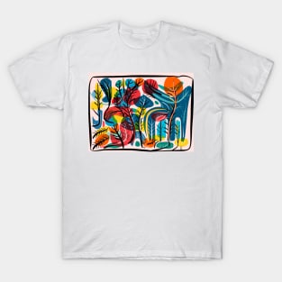 Dream Landscape Illustration Pastel Love T-Shirt